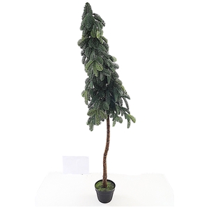 Angel Pine Cone Tree Stem Pot Green