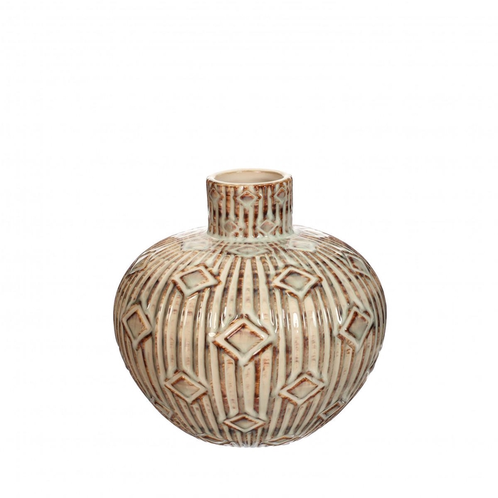 <h4>Keramiek Exclusief Bali vaas d19.5*20cm</h4>