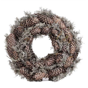 Krans Boommos Fijnspar Stonewashed Wit