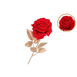 Silk Rose Goldie Red 75cm