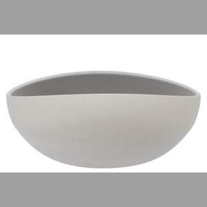 Vinci Matt Grey Bowl Oval 31x21x13cm