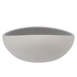 Vinci Matt Grey Bowl Oval 31x21x13cm