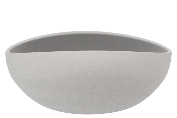 <h4>Vinci Matt Grey Bowl Oval 31x21x13cm</h4>