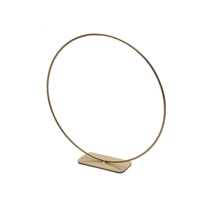 METAL RING ON BASE 30CM GOLD