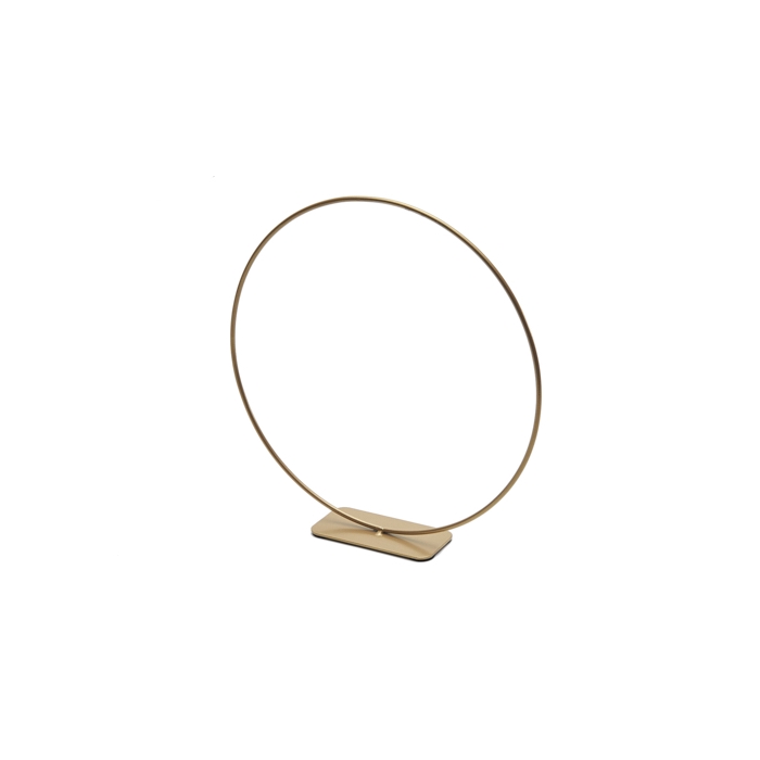 <h4>METAL RING ON BASE 25CM GOLD</h4>