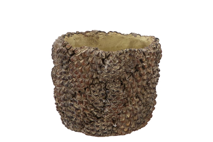 Concrete Natural Pinecone Pot Round 13x13x11cm