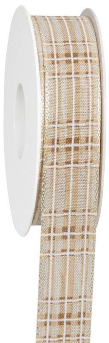 <h4>Lint Tartan draad 25mmx18mtr l bru.</h4>