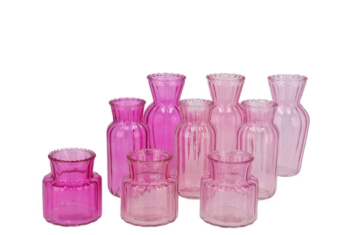 Jazz Jolly Pink Mix Colored Vase Ass 7x14cm