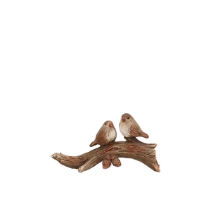 Wonderland Scottish Brown Branch With With Birds 15x5x8cm