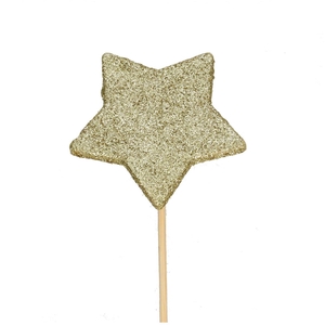 Christmas sticks 50cm Star glitter d07cm