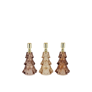 Jazz Scottish Brown Candle Holder X-mas Tree Ass 8x13cm