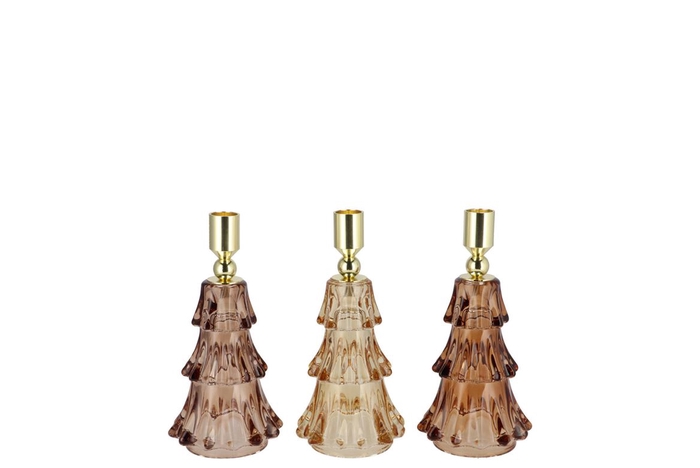 <h4>Jazz Scottish Brown Candle Holder X-mas Tree Ass 8x13cm</h4>