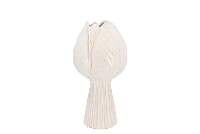 Tulip White Vase Tulip 13x13x27cm Nm