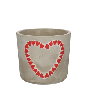 Liefde Keramiek pot Heart d12.5*11cm