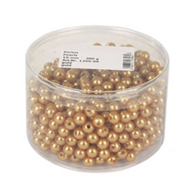 Pearl loose 10 mm gold-tube 600 pcs