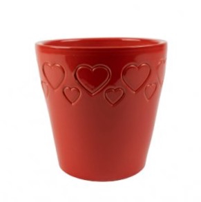 <h4>VASO SENEGAL HEARTS VERMELHO D14 A14 IMP</h4>