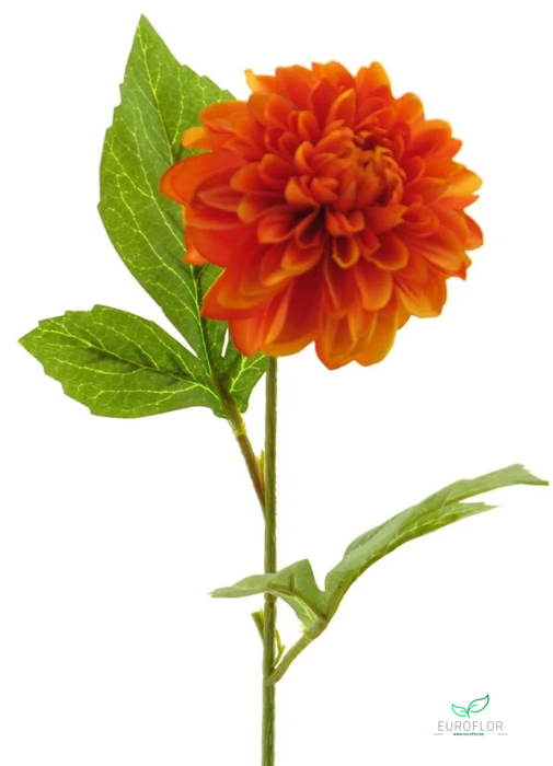SILK FLOWERS - DAHLIA GEORGE SPRAY ORANGE 50CM