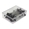 Pushpins  6cm black - box 100 pc