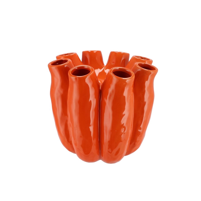 <h4>Luna Orange Tube Vase 24x24cm</h4>