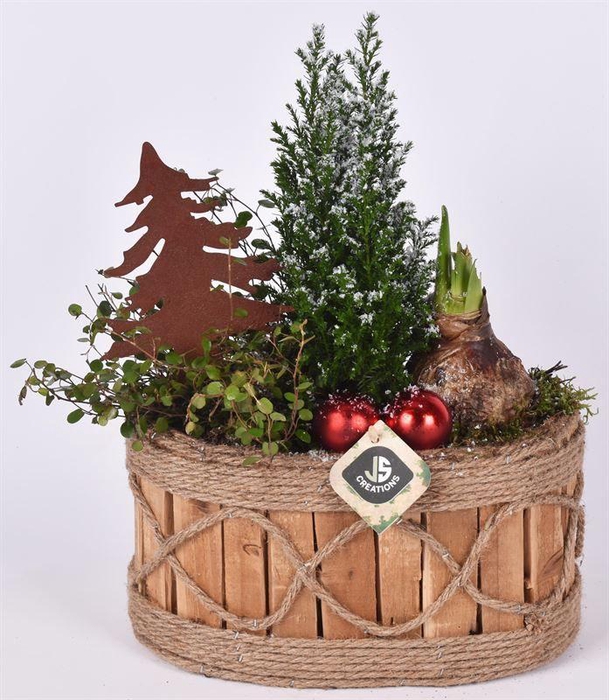 <h4>Hout ovaal touw decor 26x16cm</h4>