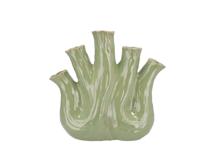 <h4>Aglio Pistache Vase Oval 20x9x19cm</h4>