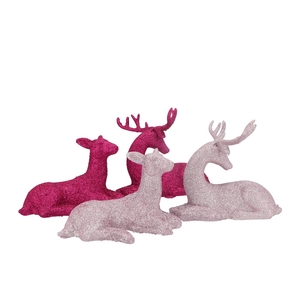 Sparkle Fuchsia/pink Deer Couple Ass 20x12x12cm