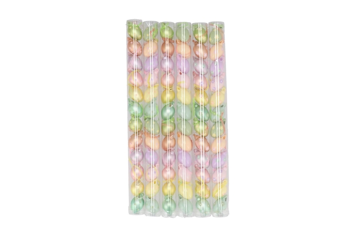 Easter Glass Pastel Egg Matte Ass 3x3x5cm