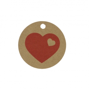 Valentine Label heart d05cm x50