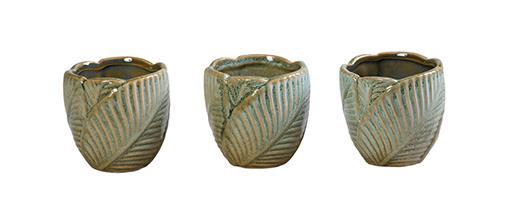 <h4>L 886 Keramik 'Blad' Green 6cm</h4>