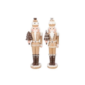 Candy Gingerbread Brown Nutcracker Ass 12x9x37cm