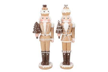 Candy Gingerbread Brown Nutcracker Ass 12x9x37cm