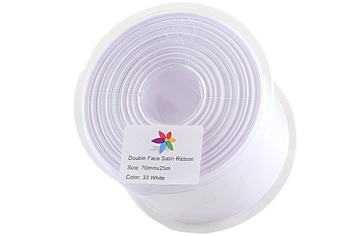 Satin Ribbon White X25M