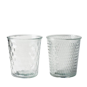 Glas Retro vaas d14*15cm