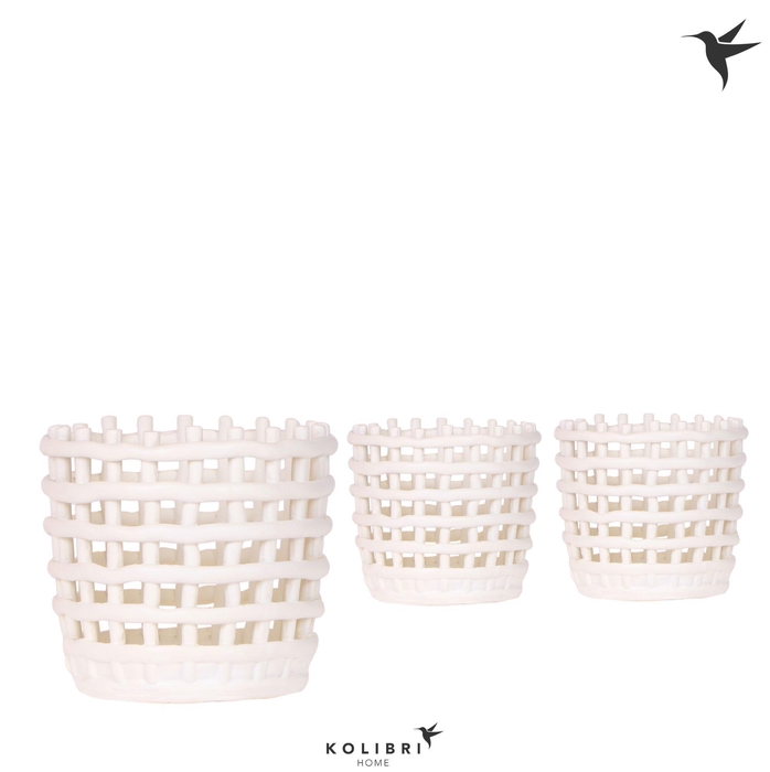 <h4>Kolibri Home Mesh pot white</h4>