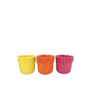 Gigi Dutch Orange Mix Flower Pot Ass 16x16x13cm Nm