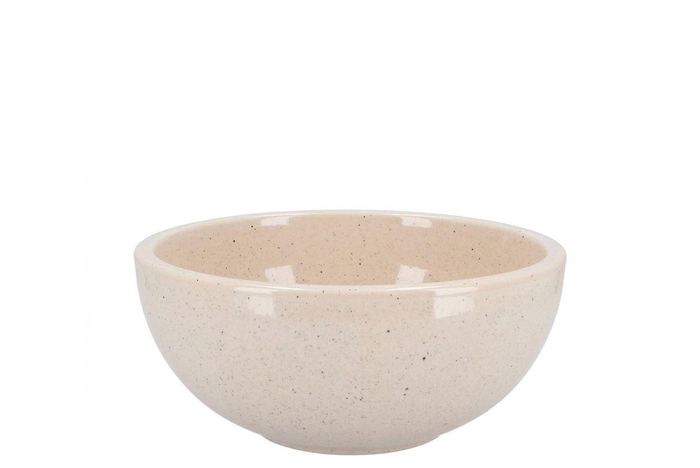 Ceramic Beige Stone Bowl 18x9cm