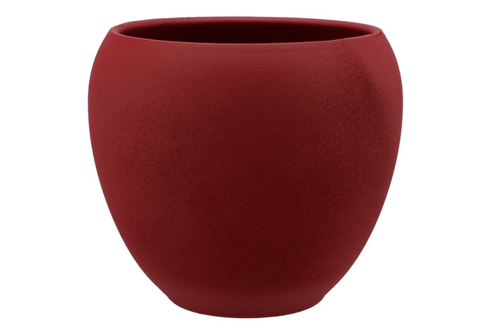 <h4>Vinci Red Velvet Flower Pot 28x24cm Nm</h4>
