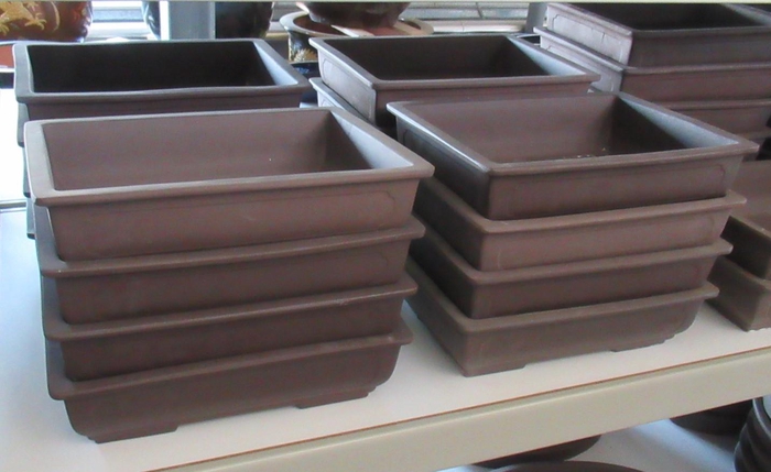 <h4>Bonsai pot rectangle, brown unglazed (32x24x8)</h4>