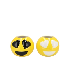 Smiley Lovely Yellow Mix Vase Ass 15x15x12cm Nm