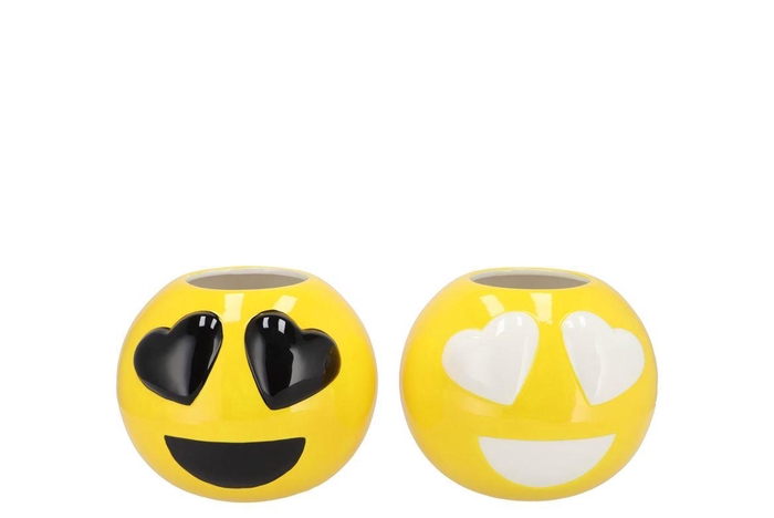 <h4>Smiley Lovely Yellow Mix Vase Ass 15x15x12cm Nm</h4>