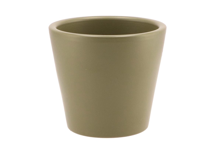 Vinci Army Green Container Pot 15x13cm