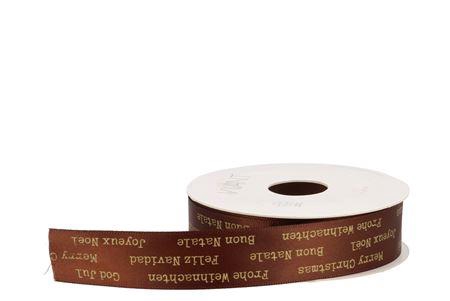 <h4>Ribbon Festive Dark Brown 15mx25mm Nm</h4>