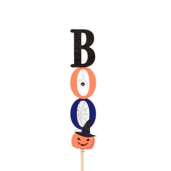 <h4>Bijsteker BOO hout 2.5x9cm + 50cm stok</h4>