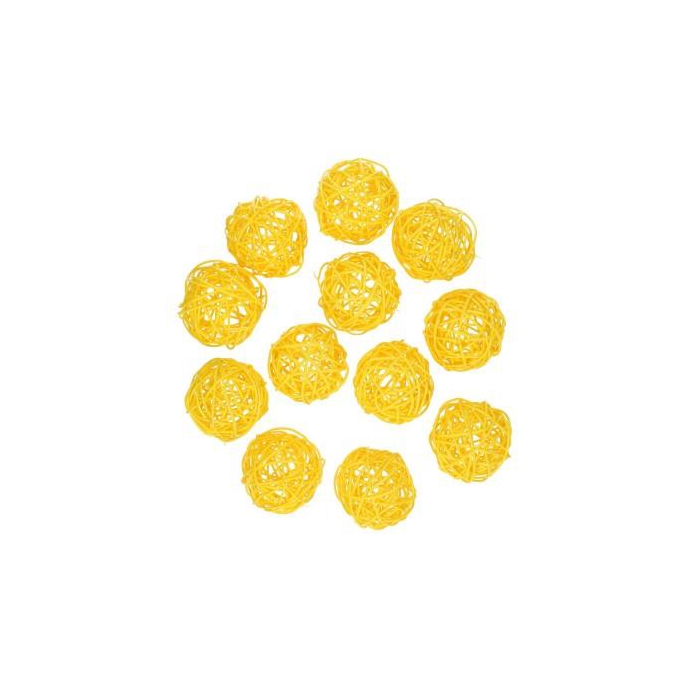 <h4>Decoratie Rattan bal 6cm x12</h4>