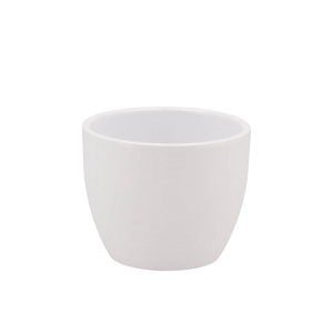 Ceramic White Matt Pot Orchid 8cm