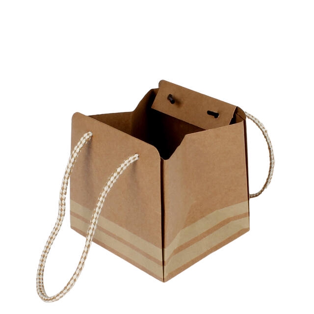 <h4>Bag Sporty carton 9.5x8.5xH9.5cm creme 20/bag</h4>