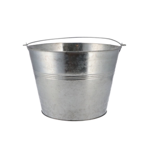 Zinc Basic Natural Bucket 19x16cm