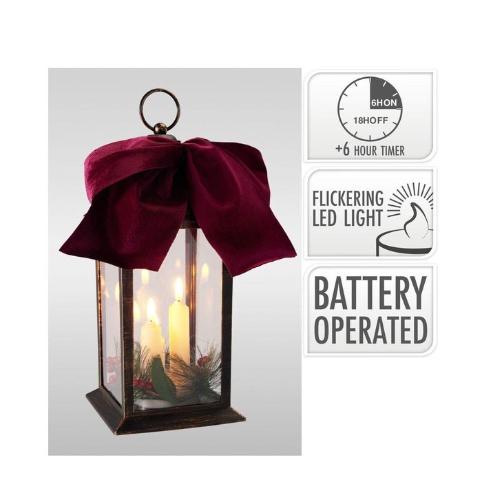 <h4>LED lantaarn kaars 30cm</h4>