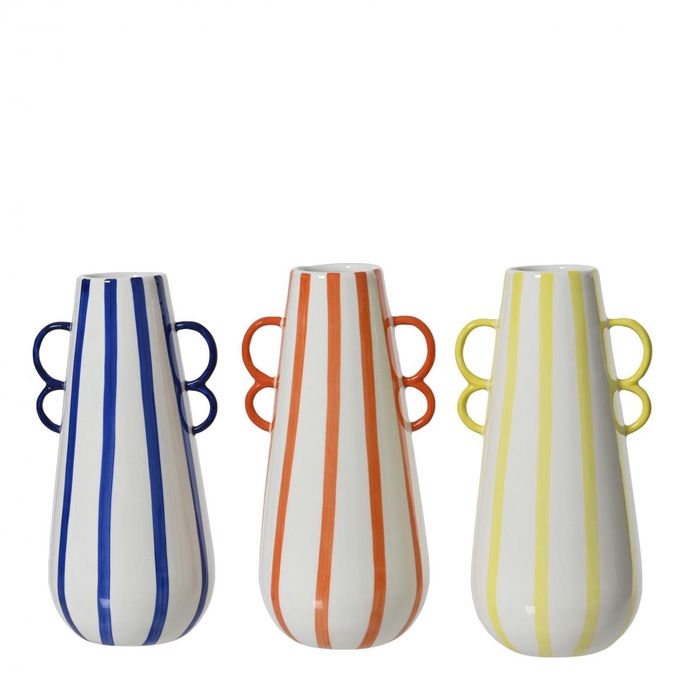<h4>Ceramics Vase Stripes d09*22cm</h4>