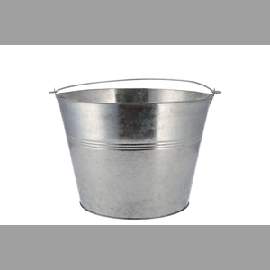Zinc Basic Natural Bucket 13x12cm